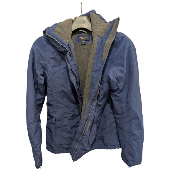 Lands'‎ End Women's Blue The Squall Jacket Size XS 2/4 - Picture 1 of 5
